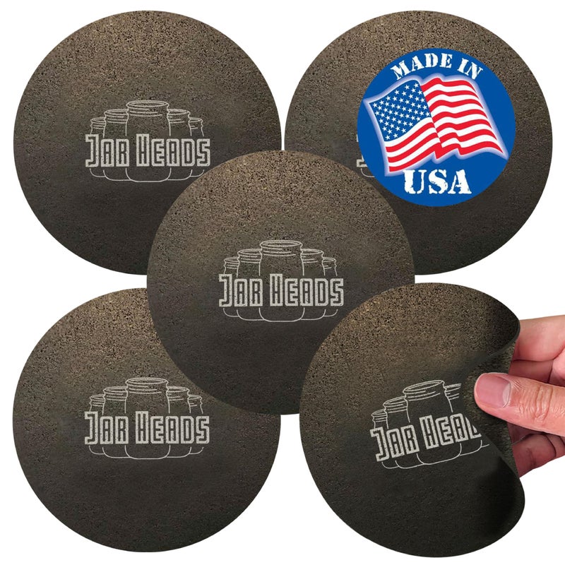 JAR HEADS Rubber Jar Opener Gripper Pad 5 Pack - Thick 5 Inch Grippers for Opening Jars Made in the USA - Jar Opener for Weak Hands & Seniors with Arthritis - Image 1